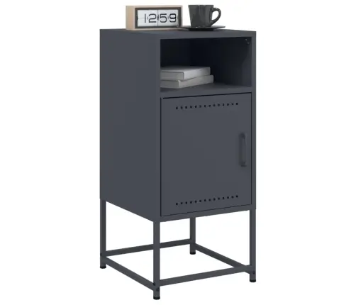 Naktinė Spintelė, Antracito Spalvos, 36X39X78cm Plienas
