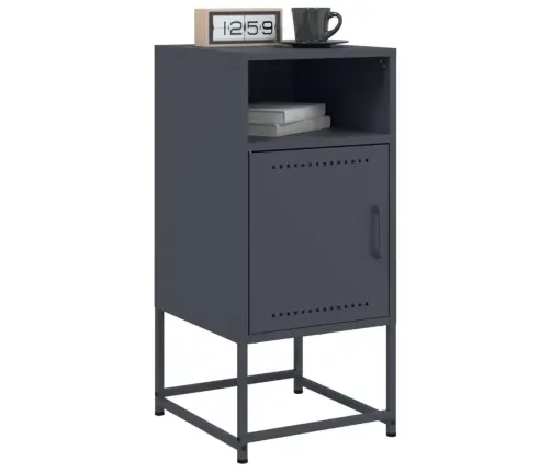Naktsskapīši,2 Gab., Antracītpelēki, 36X39X78 Cm, Tērauds Vidaxl