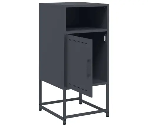 Naktsskapīši,2 Gab., Antracītpelēki, 36X39X78 Cm, Tērauds Vidaxl