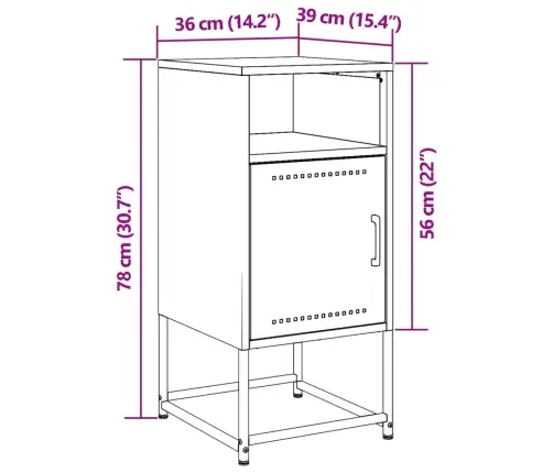 Naktinės Spintelės, 2Vnt., Garstyčių, 36X39X78cm Plienas Naktinės Spintelės, 2Vnt., Garstyčių, 36X39X78cm Plienas