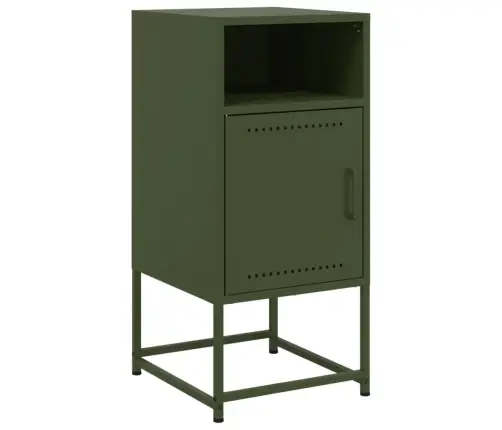 Naktsskapītis, Olīvu Zaļš, 36X39X78 Cm, Tērauds Vidaxl