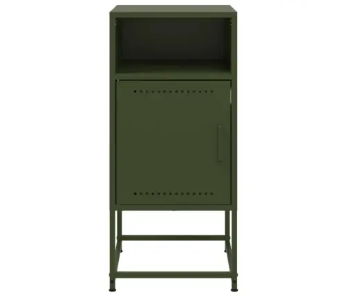 Naktsskapītis, Olīvu Zaļš, 36X39X78 Cm, Tērauds Vidaxl