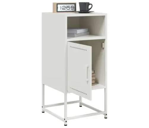 Naktsskapīši, 2 Gab., Balti, 36X39X78 Cm, Tērauds Vidaxl