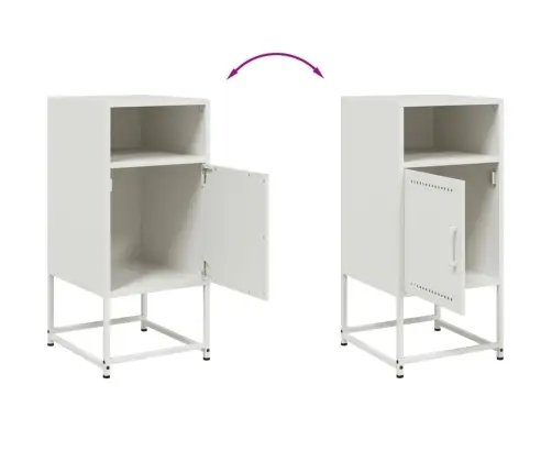 Naktsskapīši, 2 Gab., Balti, 36X39X78 Cm, Tērauds Vidaxl