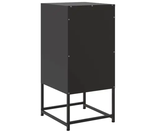 Naktsskapītis, Melns, 36X39X78 Cm, Tērauds Vidaxl