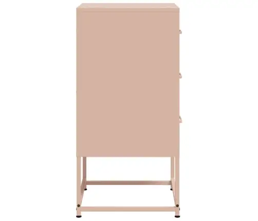 Naktsskapītis, Rozā, 36X39X78 Cm, Tērauds Vidaxl