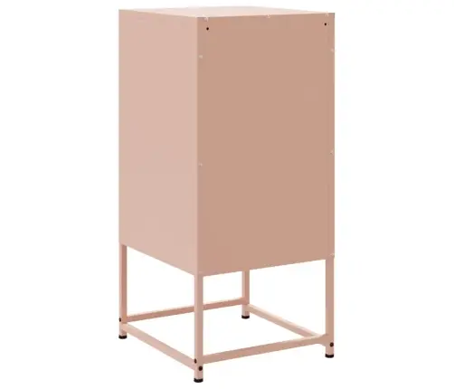 Naktsskapītis, Rozā, 36X39X78 Cm, Tērauds Vidaxl