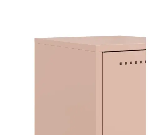 Naktsskapītis, Rozā, 36X39X78 Cm, Tērauds Vidaxl