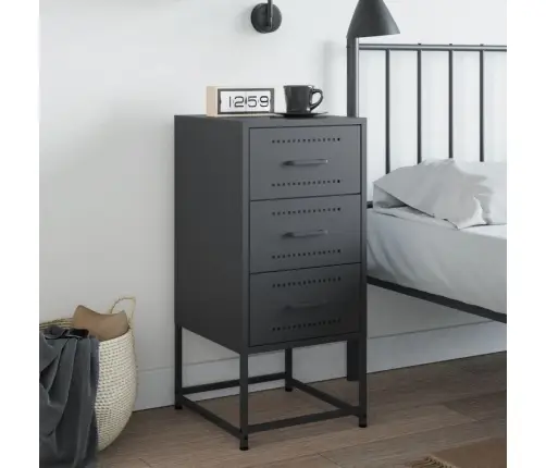 Naktsskapītis, Antracītpelēks, 36X39X78 Cm, Tērauds Vidaxl