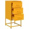 Naktsskapītis, 36X39X78 Cm, Tērauds, Sinepju Dzeltens Vidaxl