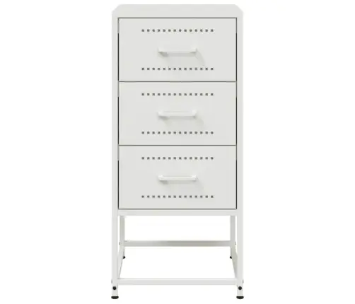 Naktinės Spintelės, 2Vnt., Baltos Spalvos, 36X39X78cm Plienas