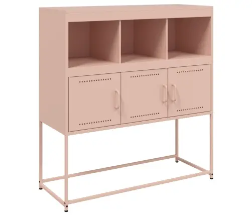 Kumode, Rozā, 100,5X39X107 Cm, Tērauds Vidaxl
