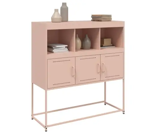 Kumode, Rozā, 100,5X39X107 Cm, Tērauds Vidaxl