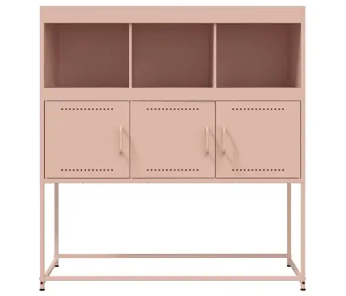 Kumode, Rozā, 100,5X39X107 Cm, Tērauds Vidaxl