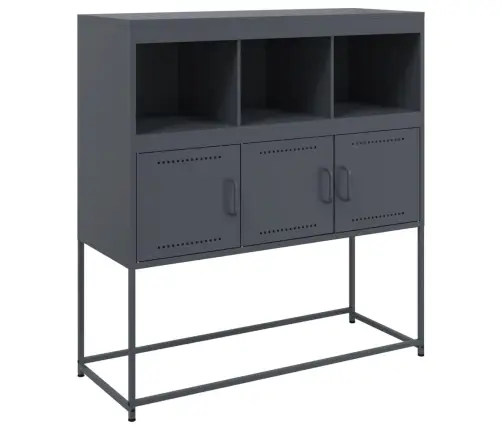 Šoninė Spintelė, Antracito Spalvos, 100,5X39X107cm Plienas Šoninė Spintelė, Antracito Spalvos, 100,5X39X107cm Plienas