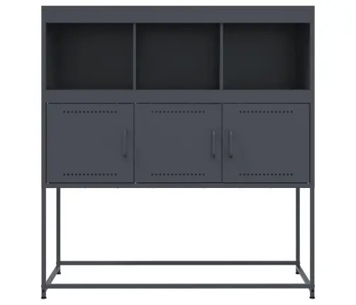 Šoninė Spintelė, Antracito Spalvos, 100,5X39X107cm Plienas Šoninė Spintelė, Antracito Spalvos, 100,5X39X107cm Plienas