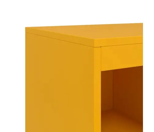 Kumode, Sinepju Dzeltena, 100,5X39X107 Cm, Tērauds Vidaxl