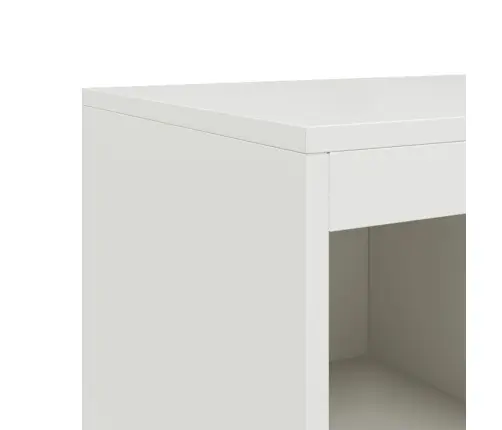 Kumode, Balta, 100,5X39X107 Cm, Tērauds Vidaxl