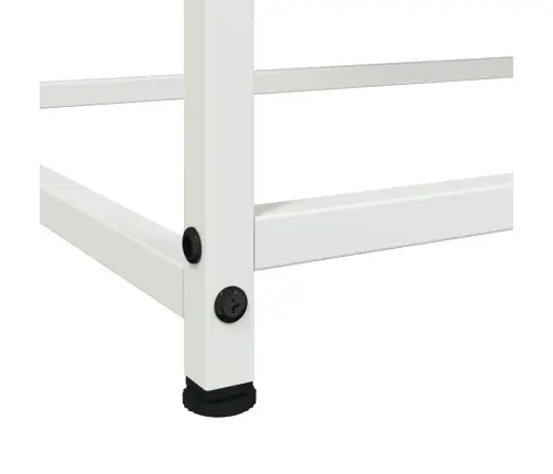 Kumode, Balta, 100,5X39X107 Cm, Tērauds Vidaxl