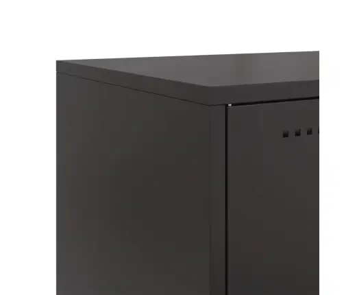 Kumode, Melna, 100,5X39X107 Cm, Tērauds Vidaxl