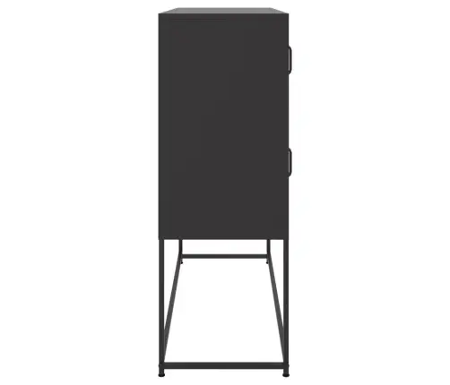 Kumode, Melna, 100,5X39X107 Cm, Tērauds Vidaxl