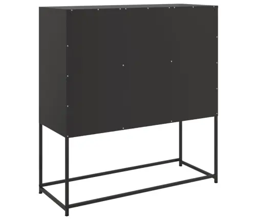 Kumode, Melna, 100,5X39X107 Cm, Tērauds Vidaxl