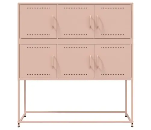 Šoninė Spintelė, Rožinės Spalvos, 100,5X39X107cm Plienas