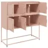 Šoninė Spintelė, Rožinės Spalvos, 100,5X39X107cm Plienas