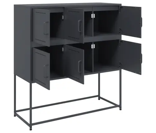 Kumode, Antracītpelēka, 100,5X39X107 Cm, Tērauds Vidaxl