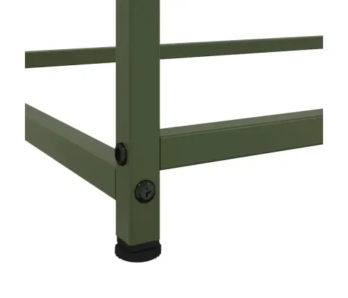 Kumode, Olīvu Zaļa, 100,5X39X107 Cm, Tērauds Vidaxl