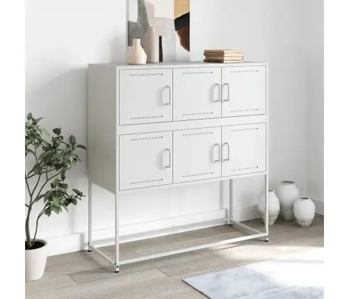 Puhvetkapp, Valge, 100,5X39X107 cm Teras