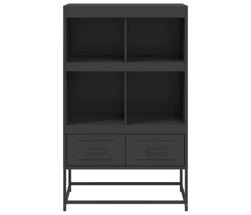 Kumode, Melna, 68X39X111,5 Cm, Tērauds Vidaxl