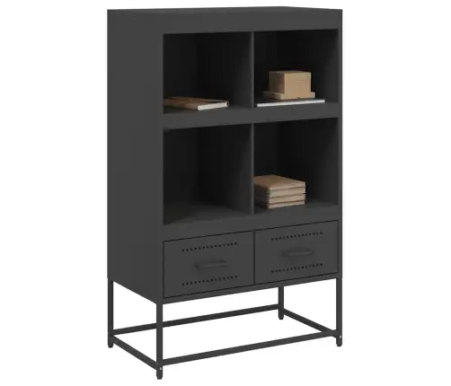 Kumode, Melna, 68X39X111,5 Cm, Tērauds Vidaxl
