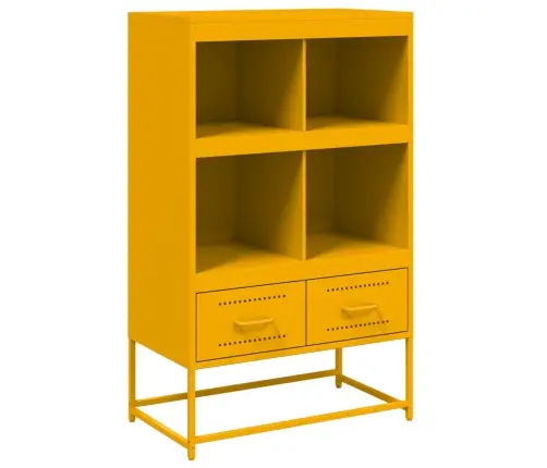 Komoda, Garstyčių Geltonos Spalvos, 68X39X111,5 cm Plienas