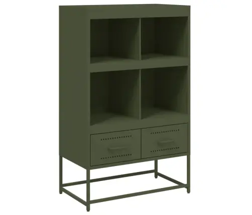 Augstais Skapītis, Olīvu Zaļš, 68X39X111,5 Cm, Tērauds Vidaxl