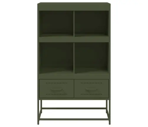 Augstais Skapītis, Olīvu Zaļš, 68X39X111,5 Cm, Tērauds Vidaxl