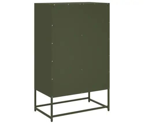 Augstais Skapītis, Olīvu Zaļš, 68X39X111,5 Cm, Tērauds Vidaxl
