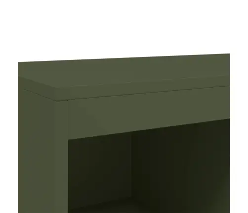 Augstais Skapītis, Olīvu Zaļš, 68X39X111,5 Cm, Tērauds Vidaxl