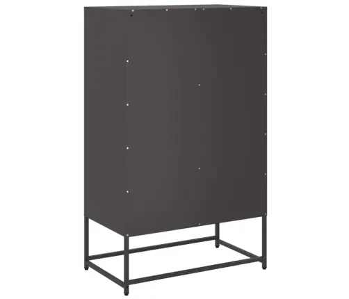 Kumode, Melna, 68X39X111,5 Cm, Tērauds Vidaxl