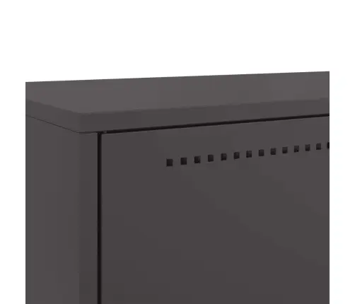 Kumode, Melna, 68X39X111,5 Cm, Tērauds Vidaxl