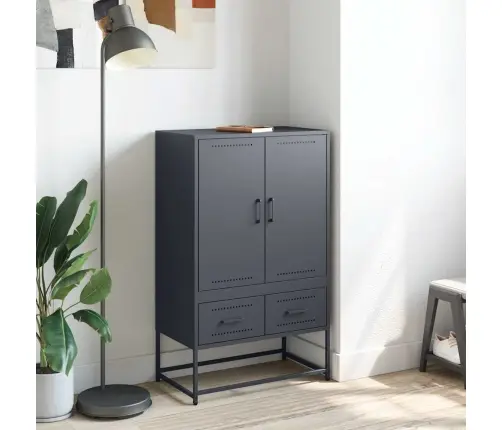 Augstais Skapītis Pelēks 68X39X111,5 Cm, Tērauds Vidaxl