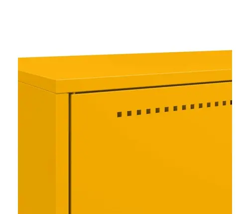Komoda, Garstyčių Geltonos Spalvos, 68X39X111,5 cm Plienas