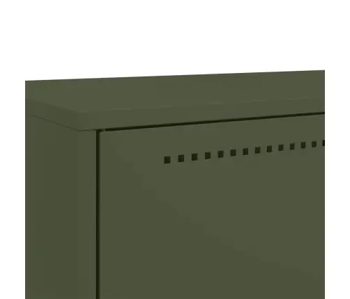 Komoda, Alyvuogių Žalios Spalvos, 68X39X111,5 cm Plienas
