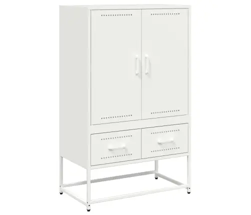 Augstais Skapītis, Balts, 68X39X111,5Cm, Tērauds Vidaxl