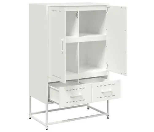 Augstais Skapītis, Balts, 68X39X111,5Cm, Tērauds Vidaxl