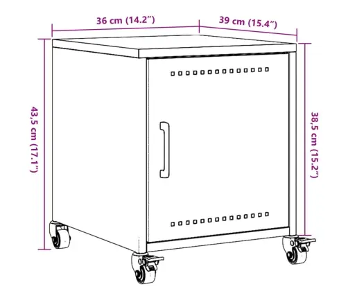 Naktsskapīši, 2 Gab., Melni, 36X39X43,5 Cm, Tērauds Vidaxl