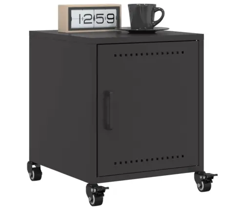 Naktsskapīši, 2 Gab., Melni, 36X39X43,5 Cm, Tērauds Vidaxl