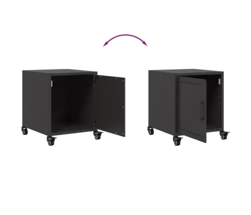 Naktsskapīši, 2 Gab., Melni, 36X39X43,5 Cm, Tērauds Vidaxl