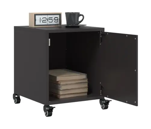 Naktsskapīši, 2 Gab., Melni, 36X39X43,5 Cm, Tērauds Vidaxl