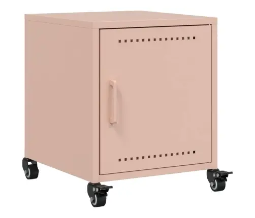 Naktinė Spintelė, Rožinės Spalvos, 36X39X60,5cm Plienas Naktinė Spintelė, Rožinės Spalvos, 36X39X60,5cm Plienas